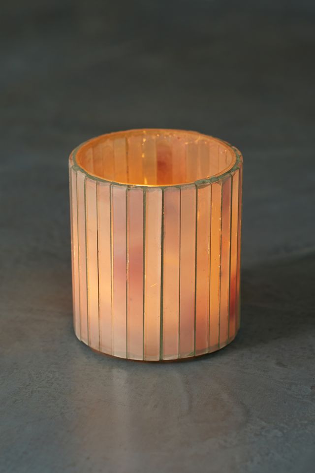 Pink Mosaic Tea Light Holders, Set of 4 #1