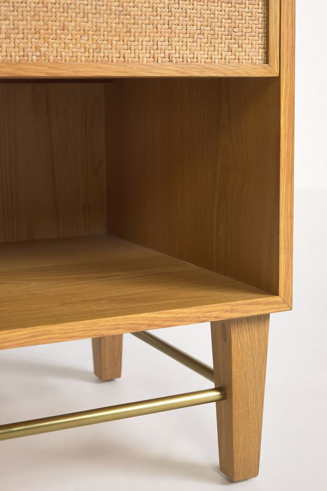 Wallace Cane and Oak Nightstand #3