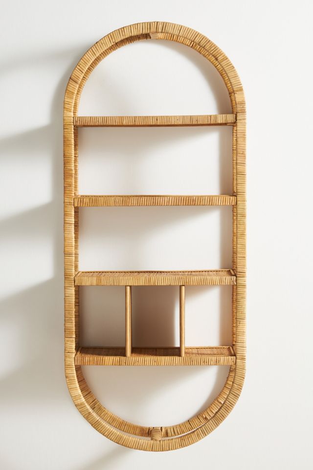 Selena Rattan Shelving Unit #1