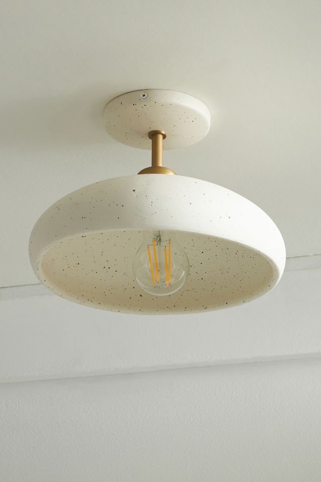 Stevie Speckled Ceramic Flush Mount #1