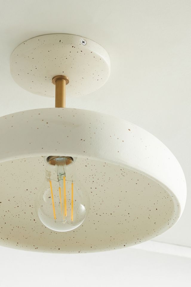 Stevie Speckled Ceramic Flush Mount #3