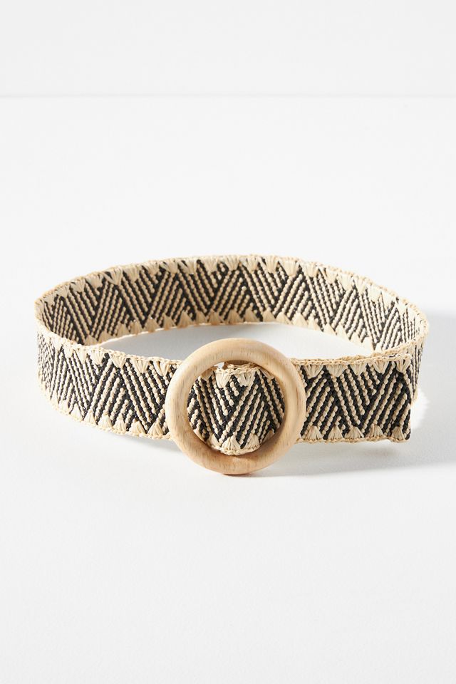 Whipstitch Raffia Stretch Belt | Anthropologie