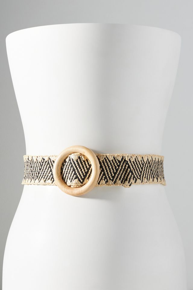 Whipstitch Raffia Stretch Belt #2