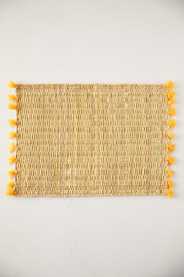 Tassel Raffia Placemats, Set of 4 #2