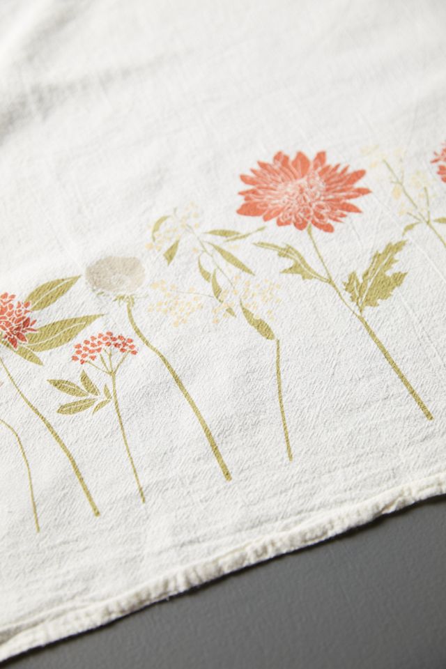 Joyful Flowers Dish Towel #1