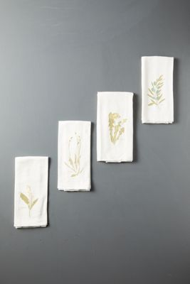 Language of Flowers Napkins, Set of 4