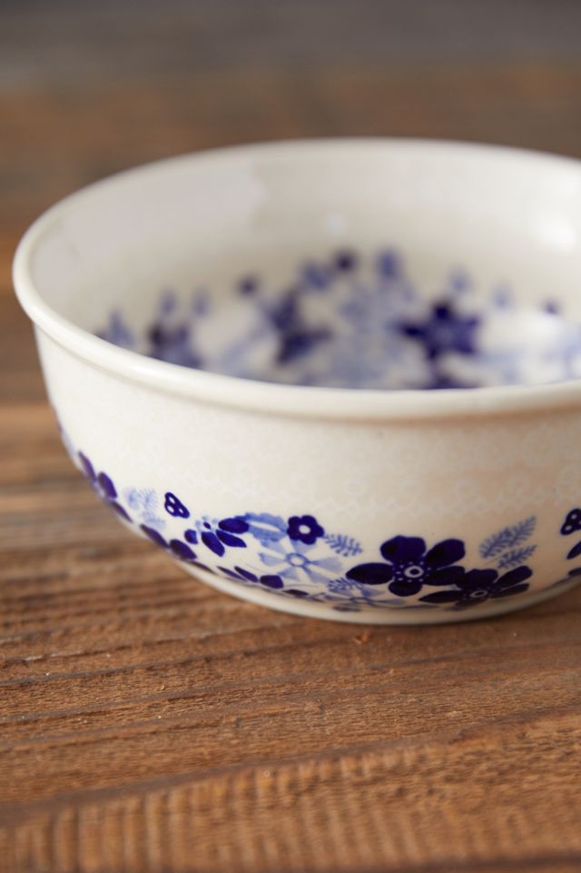 Sky Blue Poppy Ceramic Bowl #2