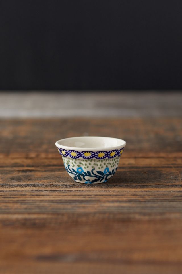 Yellow Flowers Ceramic Pinch Bowl #2