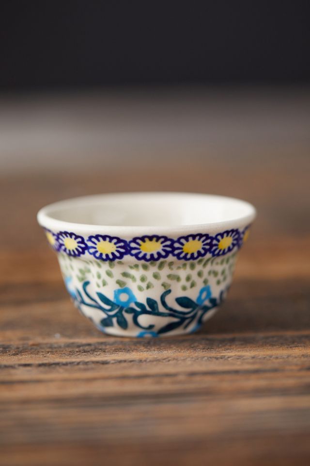 Yellow Flowers Ceramic Pinch Bowl #3