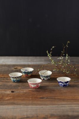Carmine Dots Ceramic Pinch Bowl