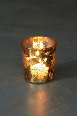 Marbled Gold Foil Tea Light Holders, Set of 4