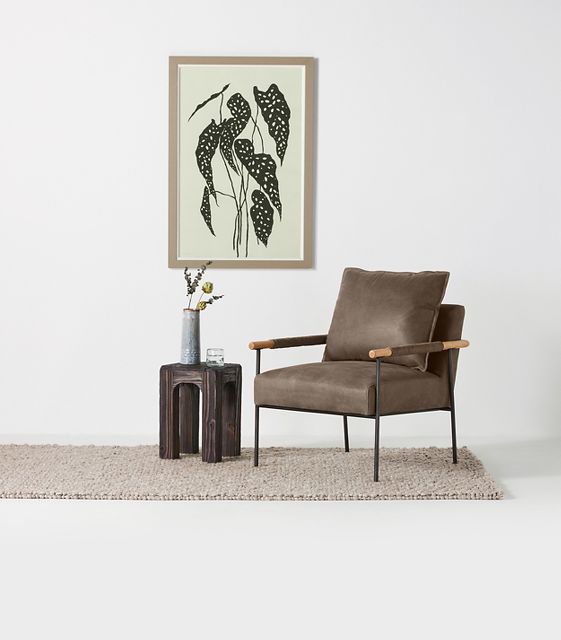 Anthropologie leather outlet chair