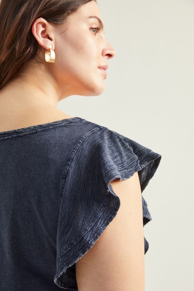 Daily Practice by Anthropologie Flutter-Sleeve Tee #5