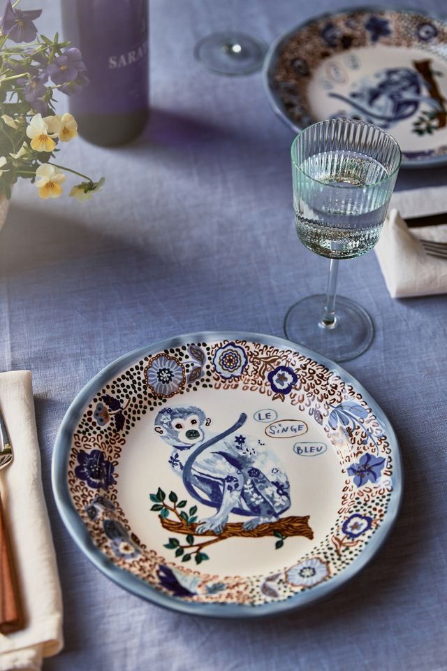 Nathalie Lete Heritage Dinner Plate - Monkey