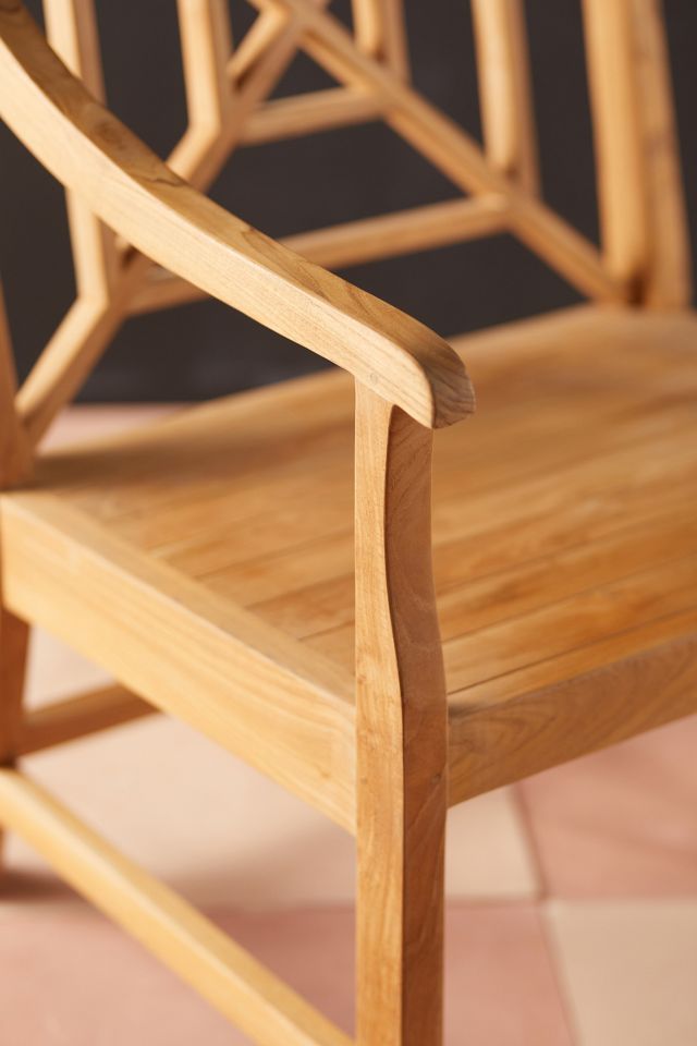 Fretwork Teak Chair #4