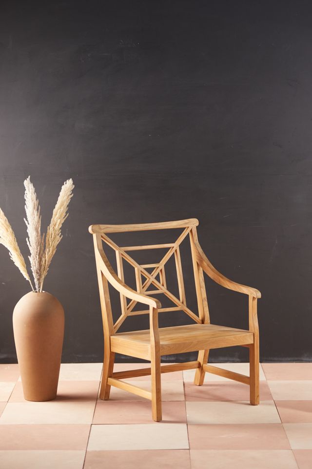 Fretwork Teak Chair #3