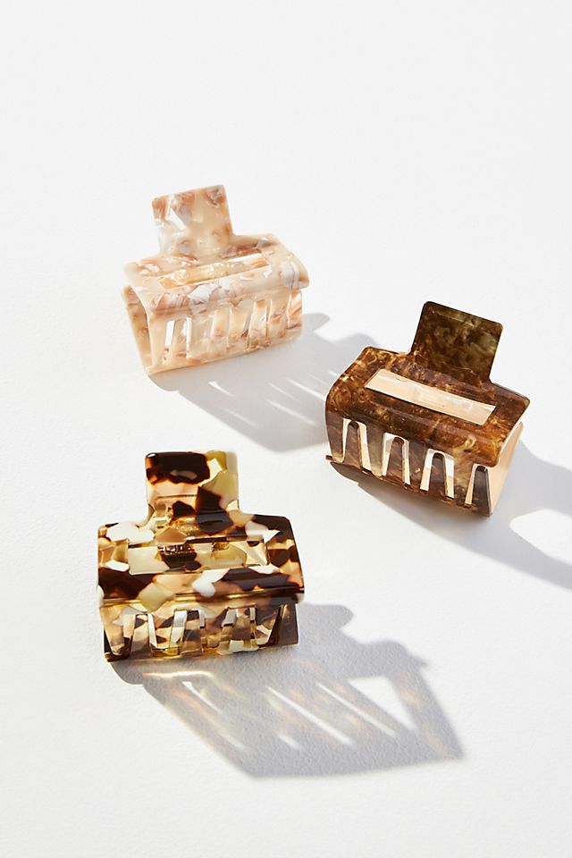 Square Claw Hair Clip Set | Anthropologie