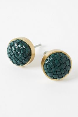 Woven Leather Knobs, Set of 2