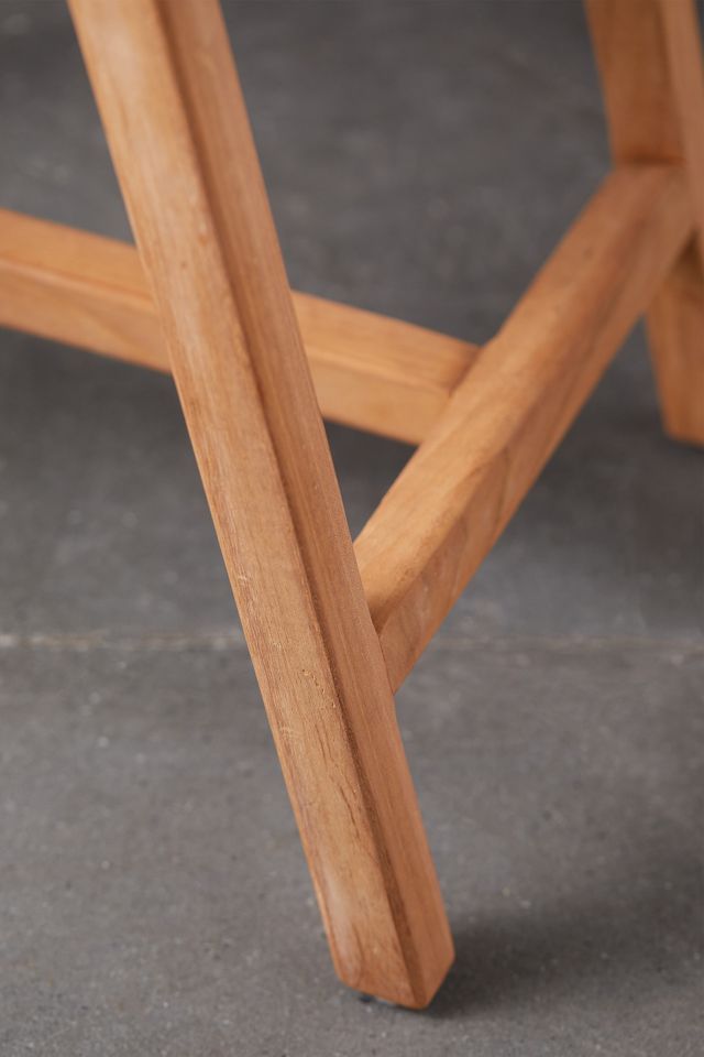 Havana Wicker + Teak Stool #3