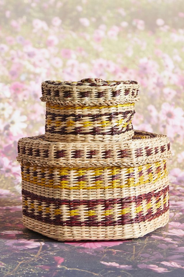 Olli Ella Lidded Picnic Baskets, Set of 2 #3
