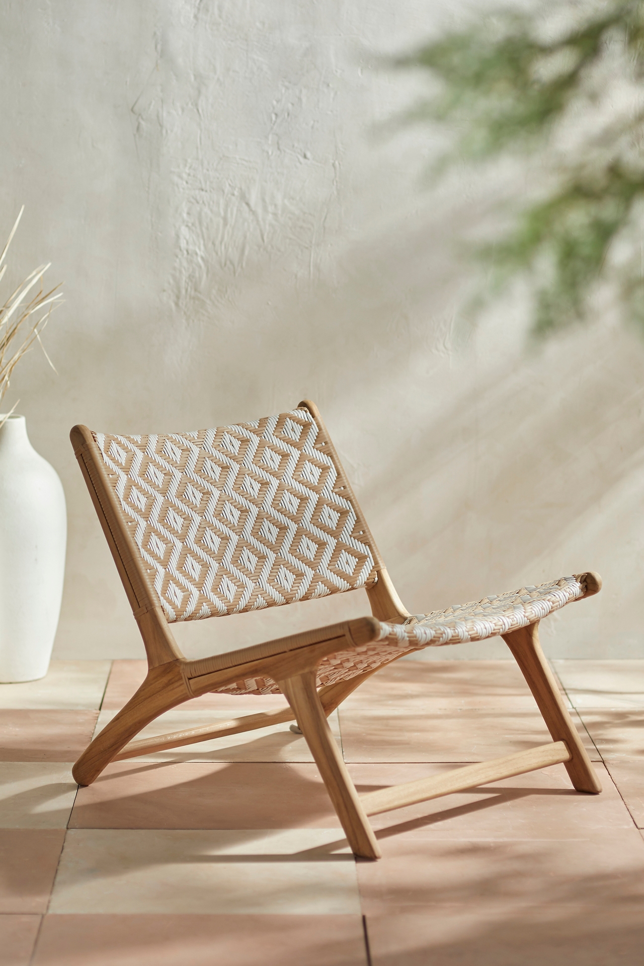 Havana Wicker + Teak Armless Chair