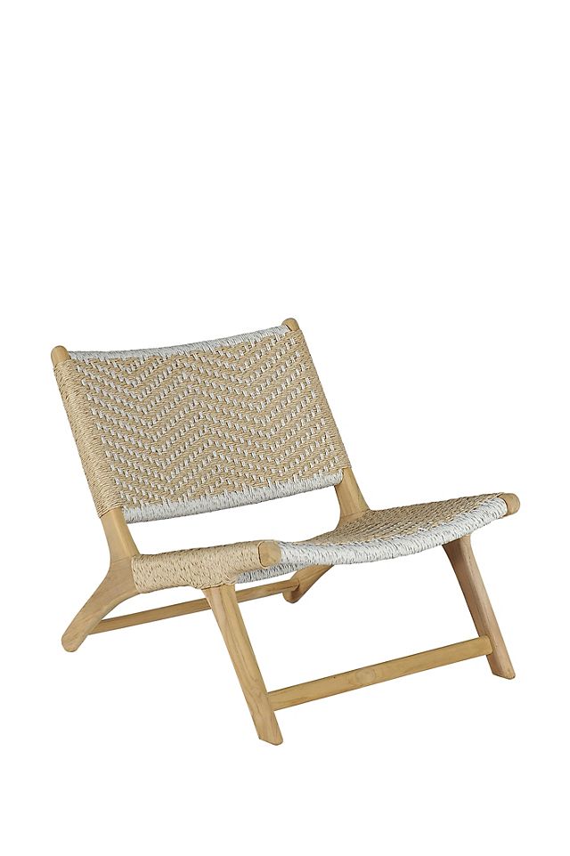 Havana Wicker Teak Armless Chair, Havana Wicker Outdoor Furniture