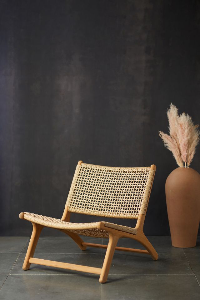 Rattan best sale armless chair