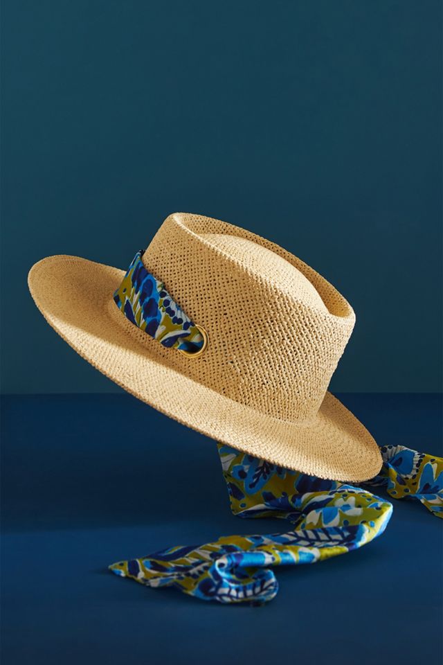 Anthropologie  Vera Scarf Trimmed Boater Hat Vera for Anthropologie Scarf-Trimmed Boater | Anthropologie main image 3