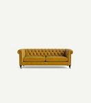 Lyre Chesterfield Leather Two-Cushion Sofa