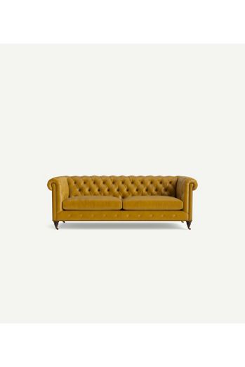 Lyre Chesterfield Leather Two-Cushion Sofa