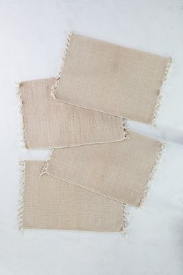 Fringe Cotton Placemats, Set of 4