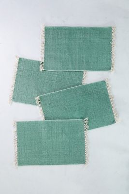 Fringe Cotton Placemats, Set of 4