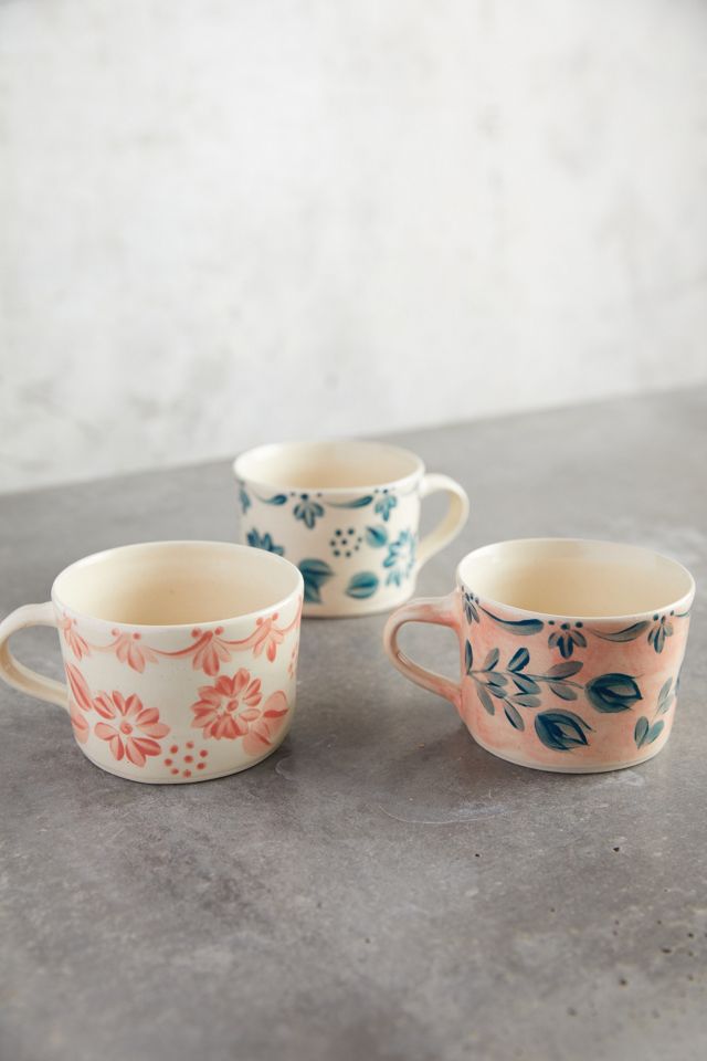 Pink Wash Blue Daisy Mug #1