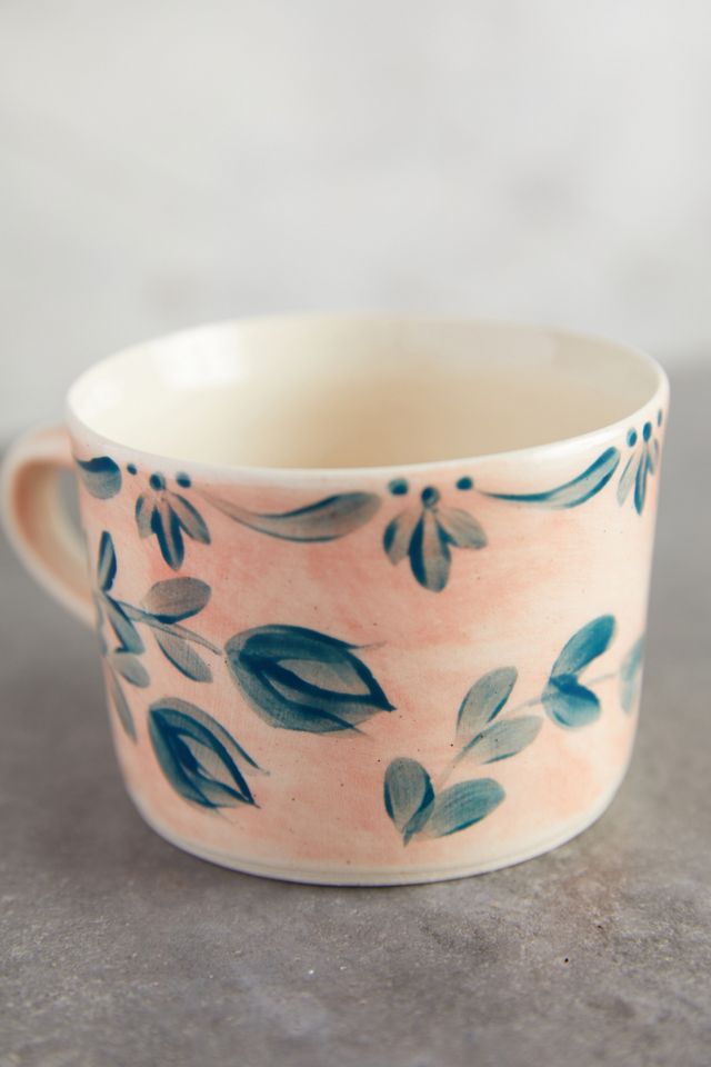 Pink Wash Blue Daisy Mug #2
