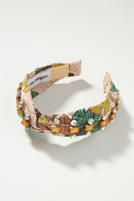 Autumn Adeigbo Embellished Knotted Headband | Anthropologie display picture 3