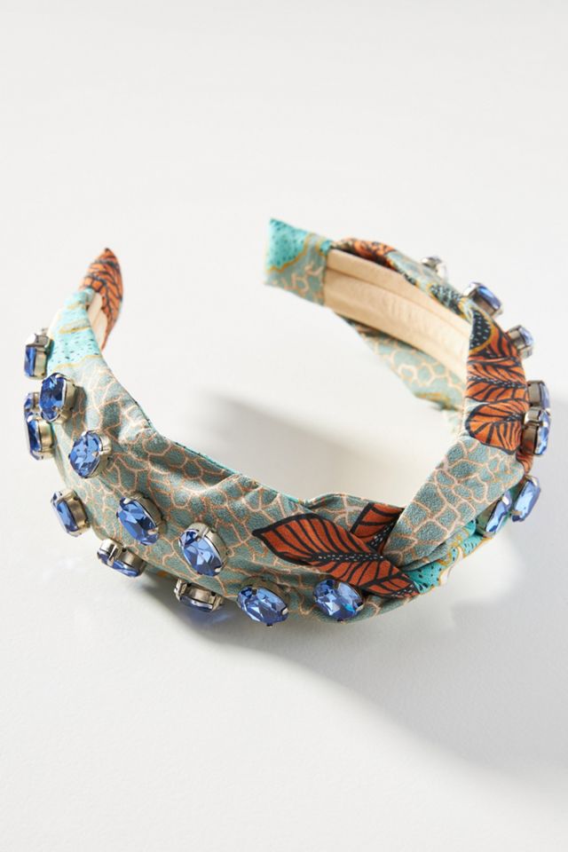 Autumn Adeigbo Embellished Knotted Headband | Anthropologie display picture 1