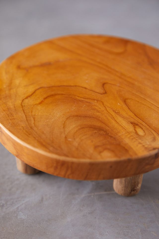 Teak Plant Stand, Short #6