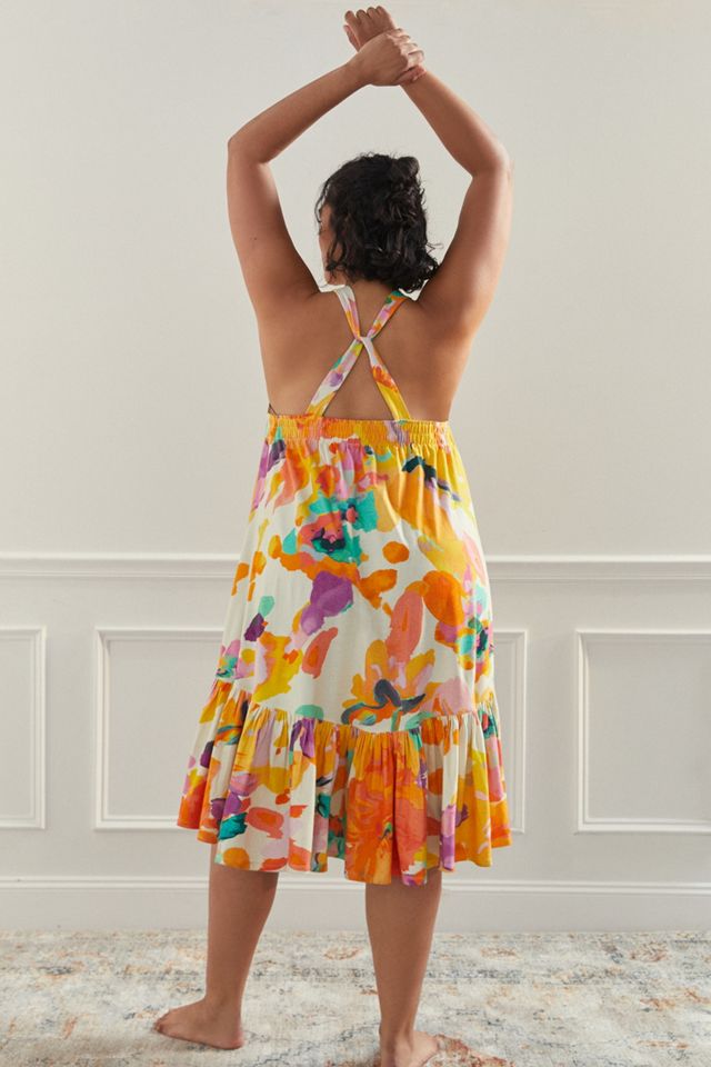 Daily Practice by Anthropologie Frida Cross-Back Midi Dress #4