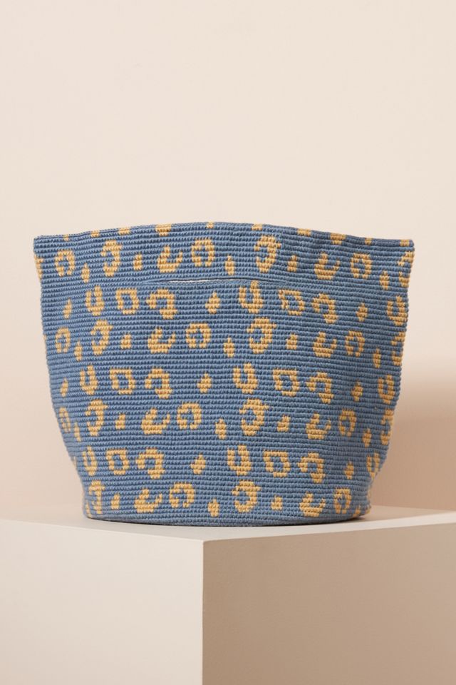 Soraya Hennessy Leopard Crochet Tote Bag #1