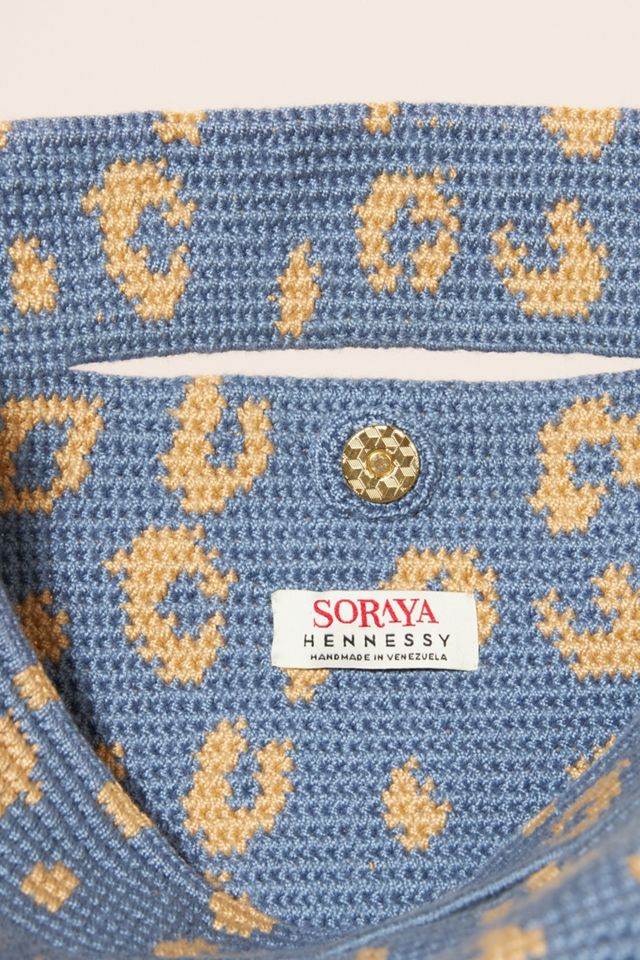 Soraya Hennessy Leopard Crochet Tote Bag #2