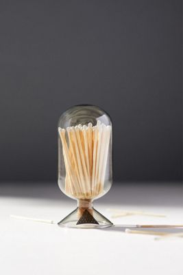 Glass Cloche with Matches