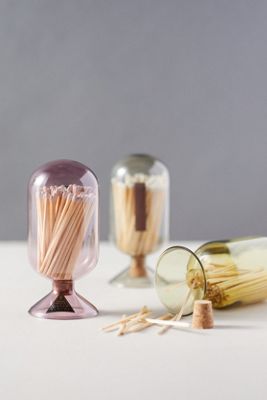 Glass Cloche with Matches