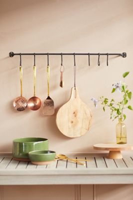 Iron Rail with 8 Hooks
