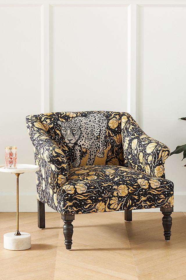 Florence Balducci Wildcat Accent Chair, Animal Print Accent Chair Uk