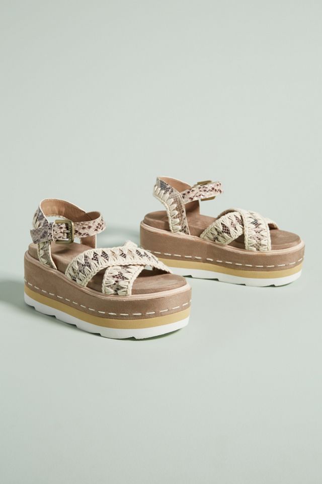 Mou Crochet Platform Sandals | Anthropologie