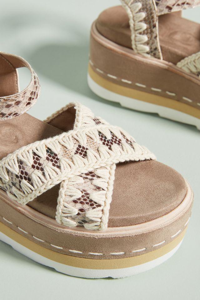 Mou Crochet Platform Sandals | Anthropologie