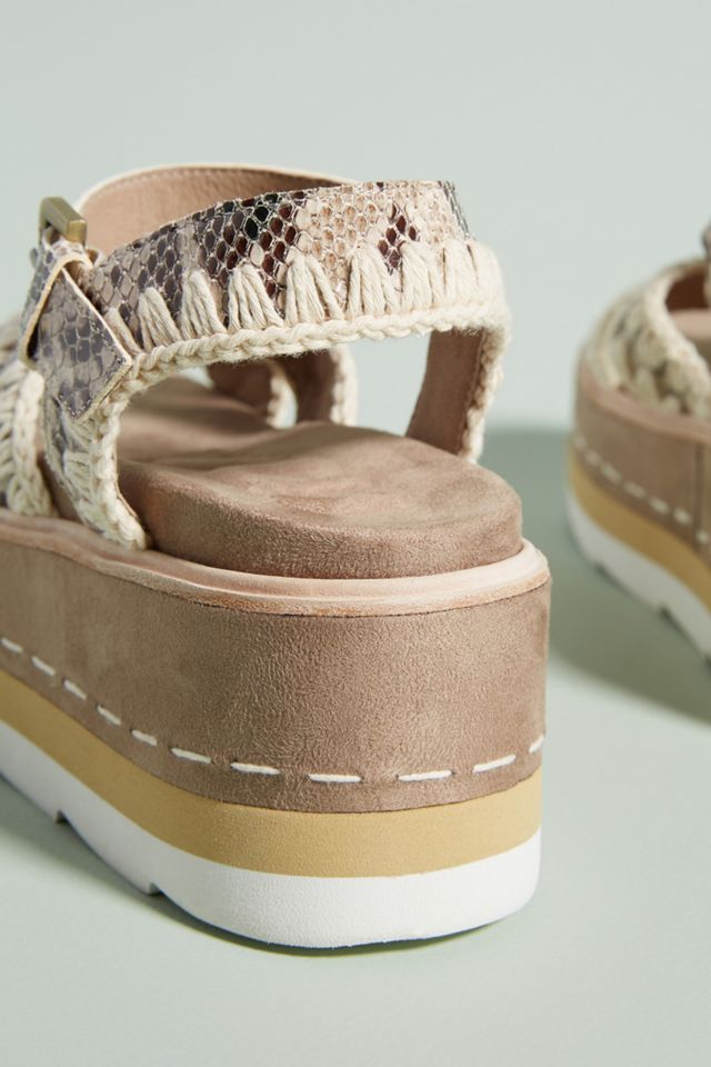 Mou Crochet Platform Sandals | Anthropologie