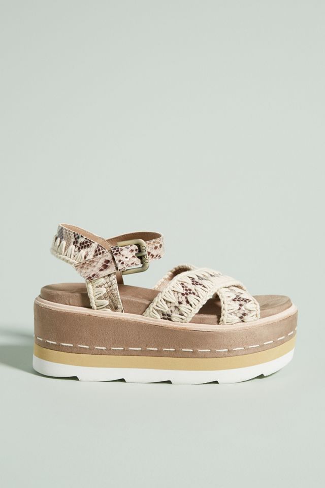 Mou Crochet Platform Sandals | Anthropologie
