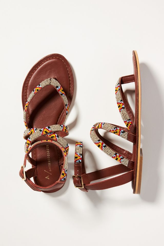 Embellished store gladiator sandals