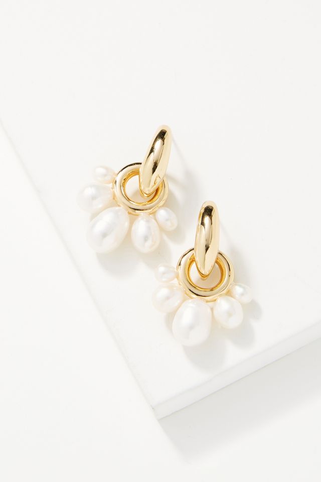 Anthropologie Women's Groovy Monogram Earrings